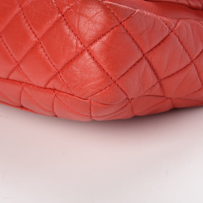 Chanel Lambskin Quilted Large Now and Forever Flap Red 14 of 16