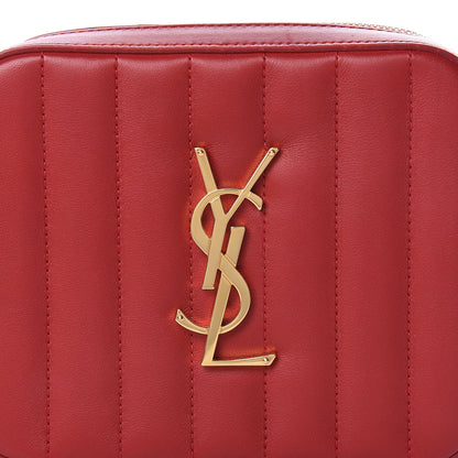 Saint Laurent Lambskin Matelasse Vicky Monogram Belt Bag Eros Red 10 of 11