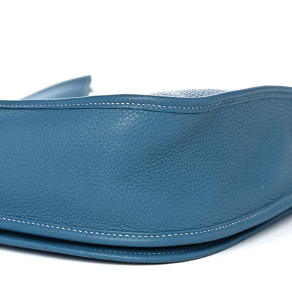 Hermes Taurillon Clemence Evelyne III GM Blue Jean 10 of 15