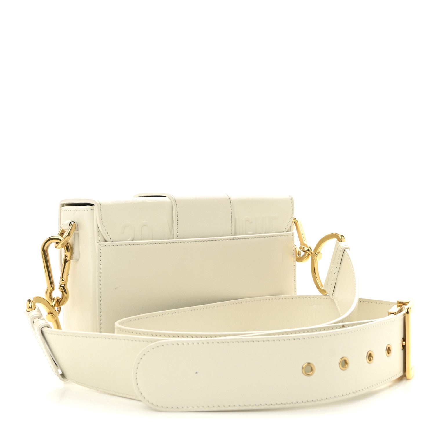 Christian Dior Smooth Calfskin 30 Montaigne Box Bag White 3 of 11