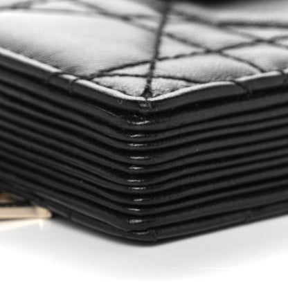 Christian Dior Lambskin Cannage Lady Dior 5-Gusset Card Holder Black 7 of 10