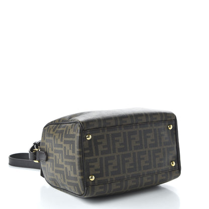 Fendi Zucca Spalmati Vitello Elite Medium Convertible Boston Satchel Tobacco Ebano 4 of 12