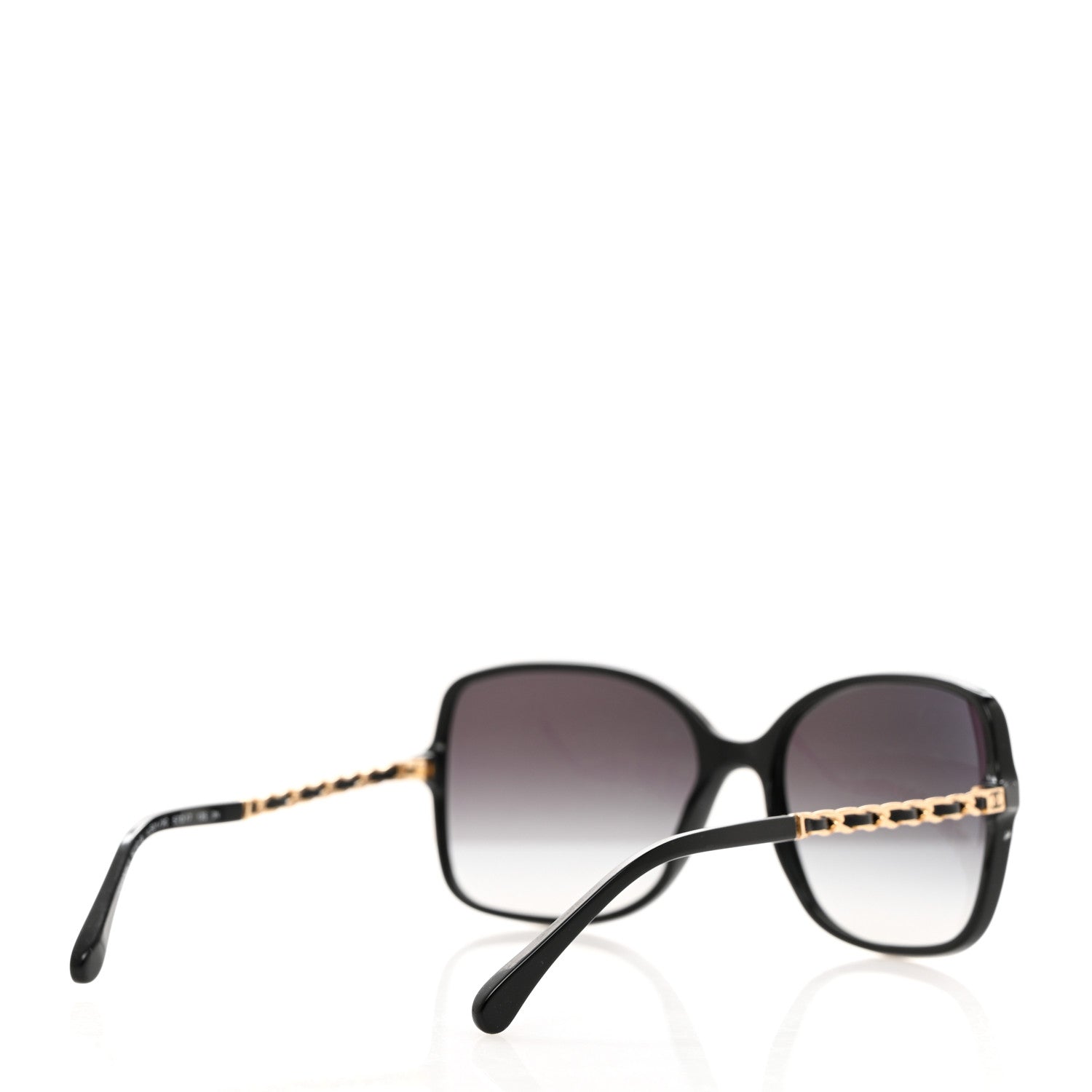 Chanel Lambskin Square Chain Sunglasses 5210-Q Black 4 of 7