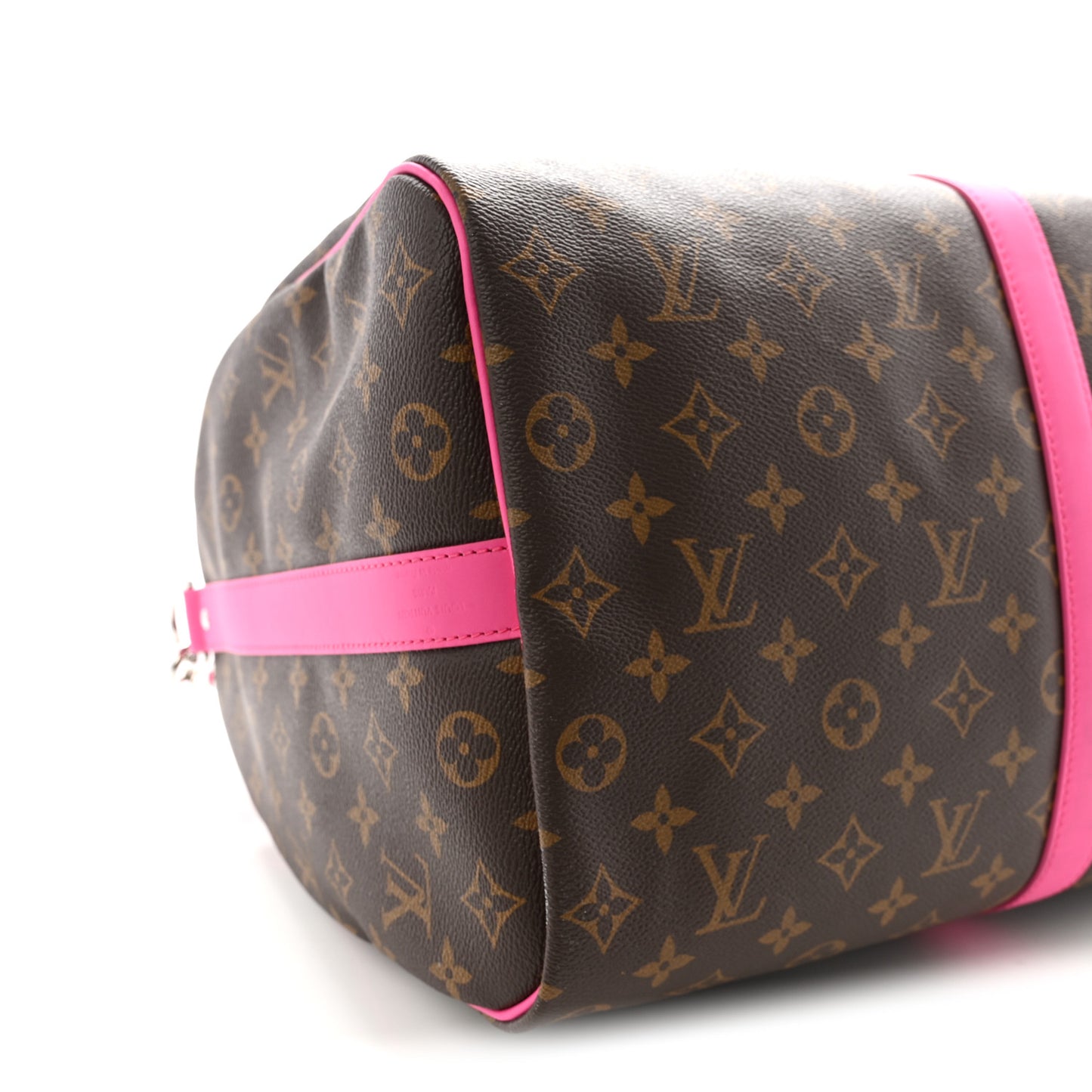 Monogram Macassar Keepall Bandouliere 50 Fuchsia