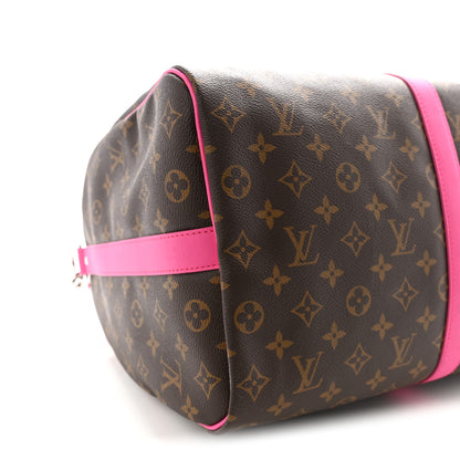 Louis Vuitton Monogram Macassar Keepall Bandouliere 50 Fuchsia 7 of 8