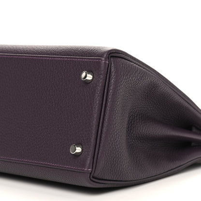 Hermes Togo Matte Alligator Kelly Retourne Touch 28 Raisin Prunoir 8 of 9