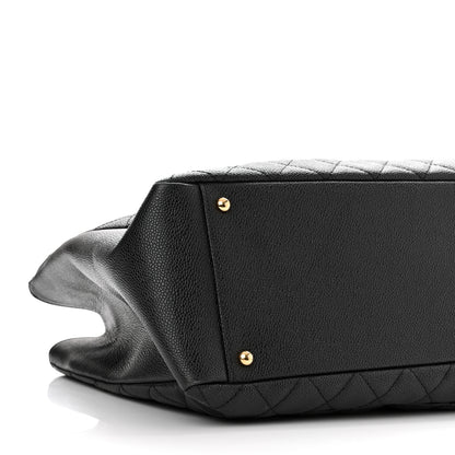 Chanel Caviar Quilted XL Grand Shopping Tote GST Black 9 of 10