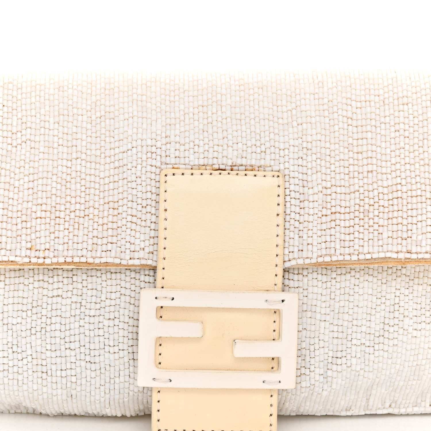 Fendi Beaded Baguette White 7 of 14