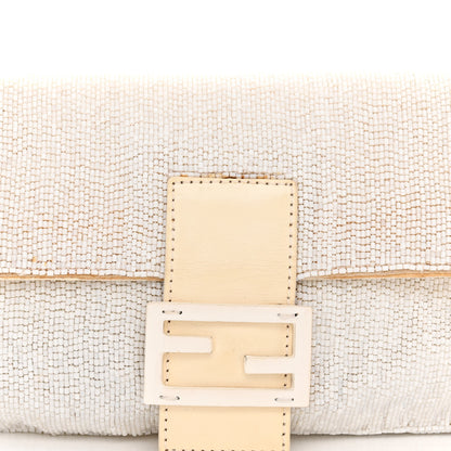 Fendi Beaded Baguette White 7 of 14