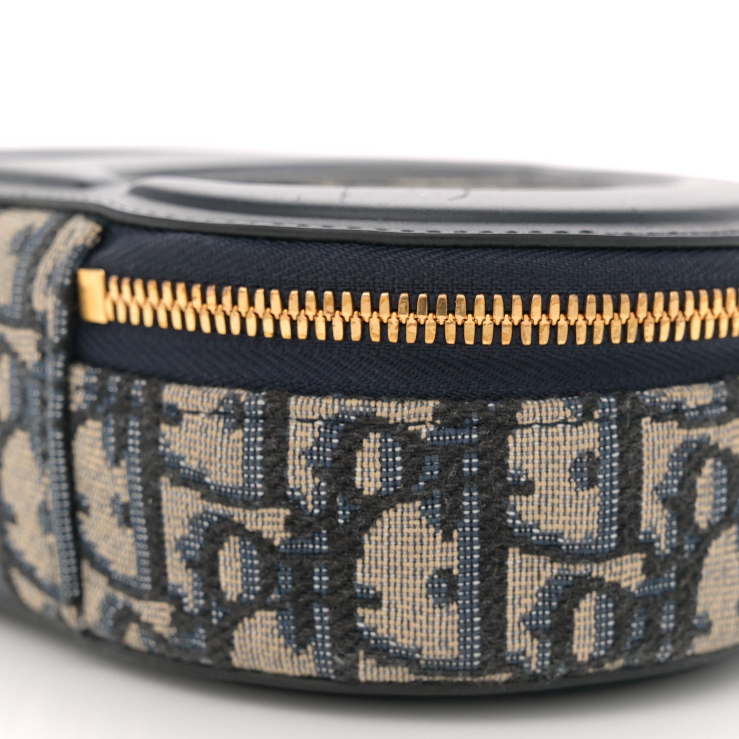 Oblique CD Signature Oval Crossbody Camera Bag Blue Multicolor