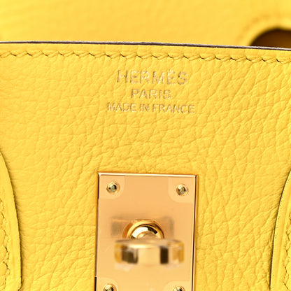 Hermes Taurillon Novillo Birkin 25 Jaune De Naples 6 of 11