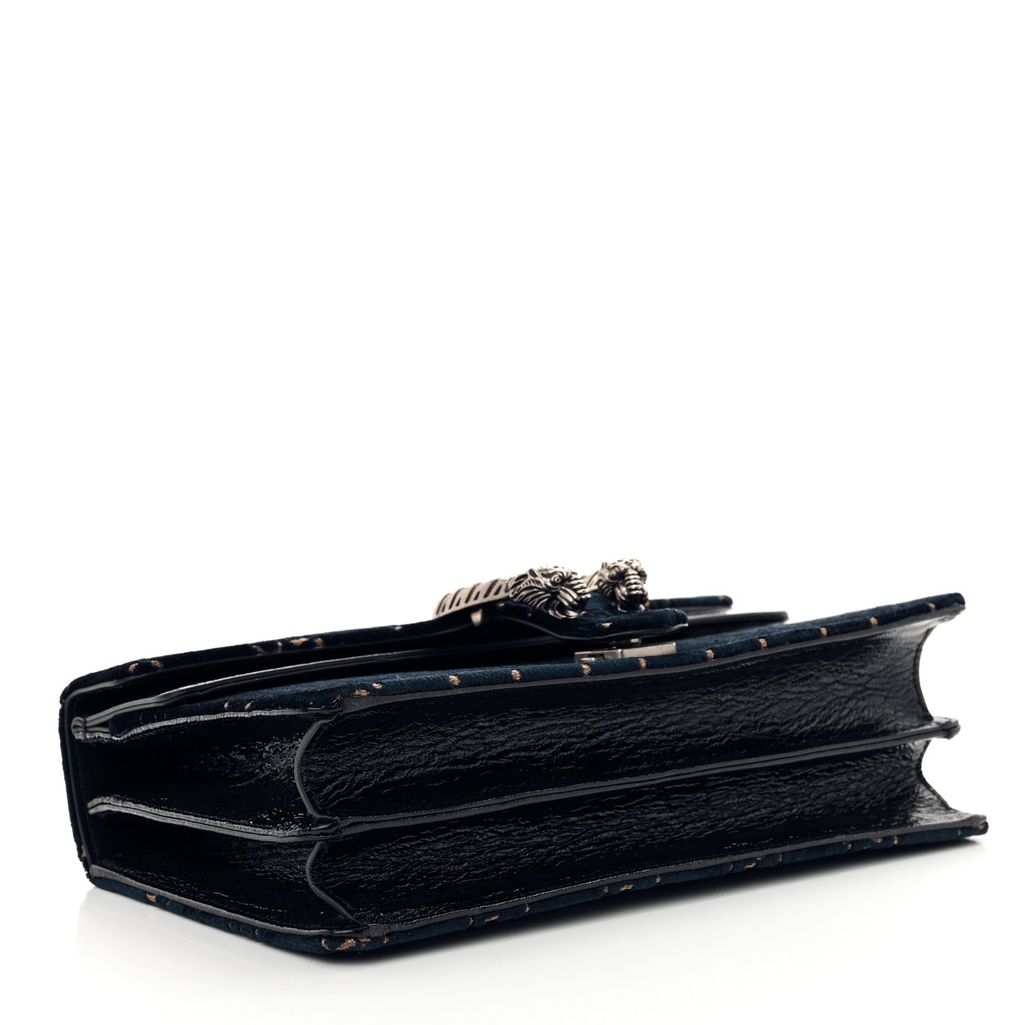 Velvet Skipper GG Monogram Small Dionysus Shoulder Bag Blue Beige Black