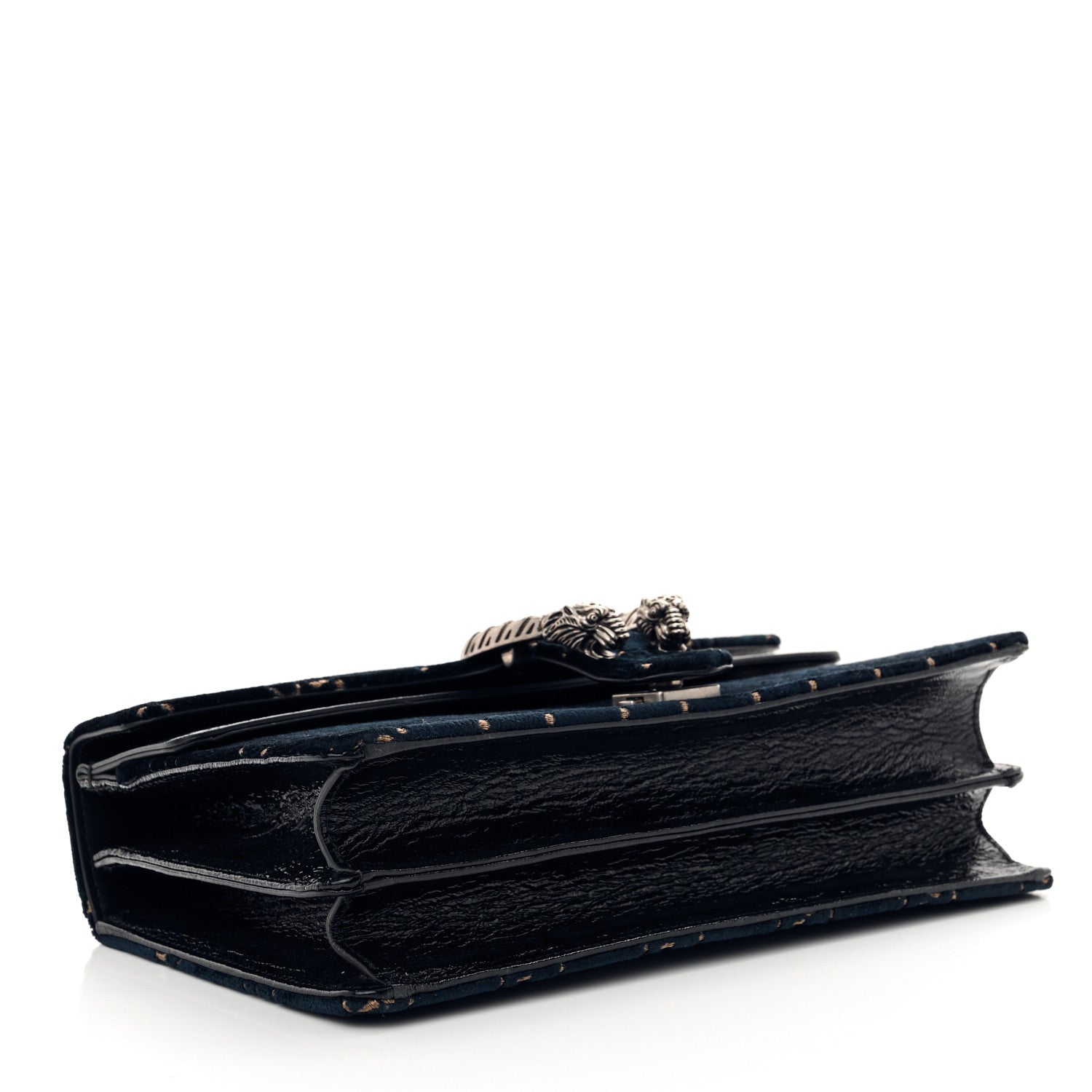 Gucci Velvet Skipper GG Monogram Small Dionysus Shoulder Bag Blue Beige Black 4 of 11