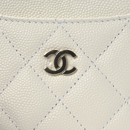 Chanel Caviar Quilted Card Holder White 9 of 10