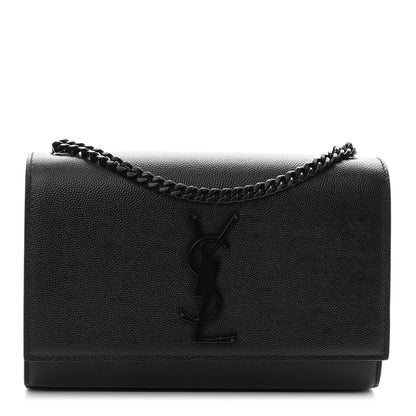 Saint Laurent Grain De Poudre Small Monogram Kate Satchel Black 1 of 9
