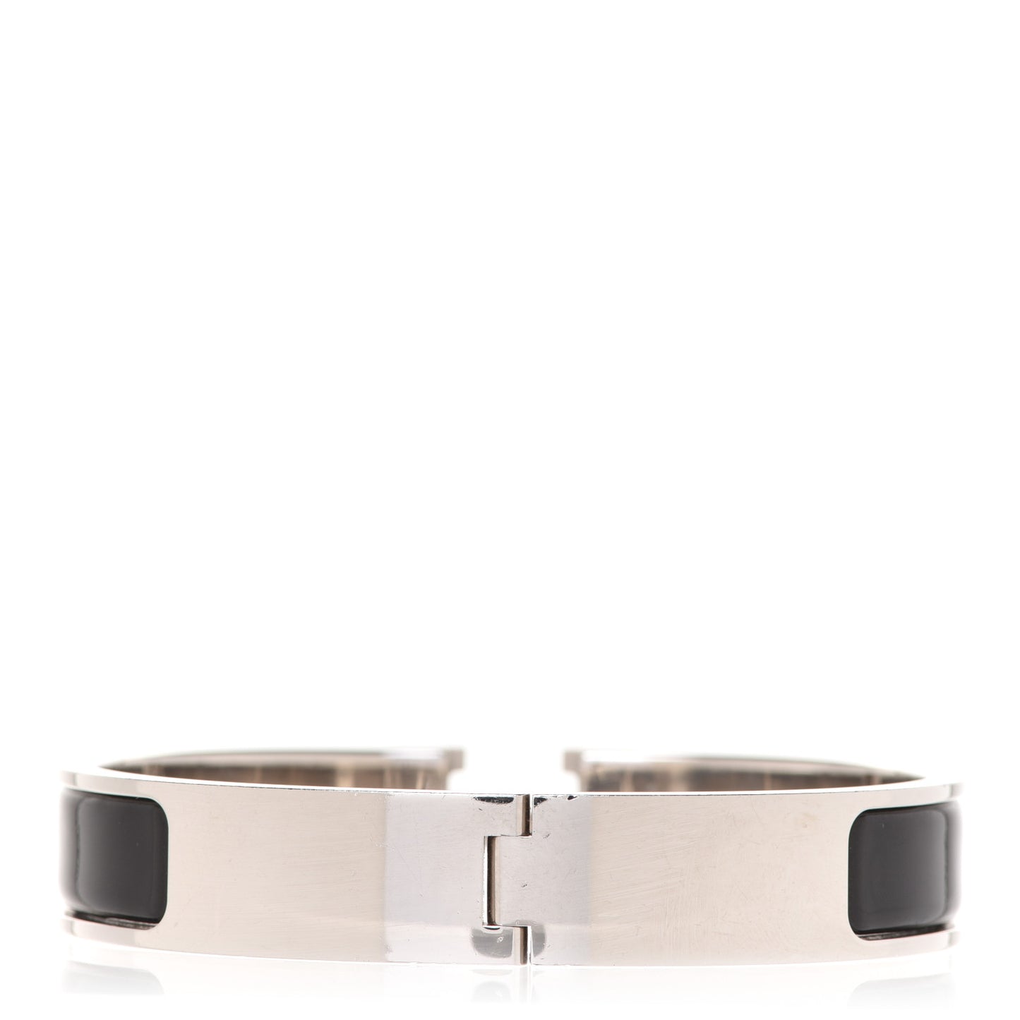Enamel Narrow Clic Clac H Bracelet GM Black