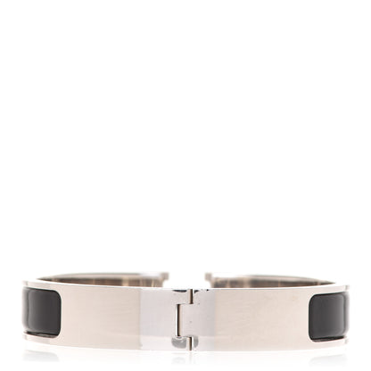 Hermes Enamel Narrow Clic Clac H Bracelet GM Black 3 of 6