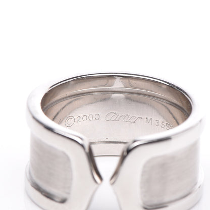 Cartier 18K White Gold 10mm Logo De Ring 49 4.75 4 of 5