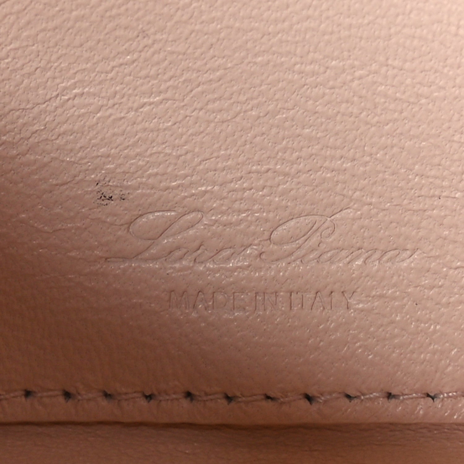 Loro Piana Grained Calfskin Extra Pocket Mini Pouch Creamed Honey 6 of 10