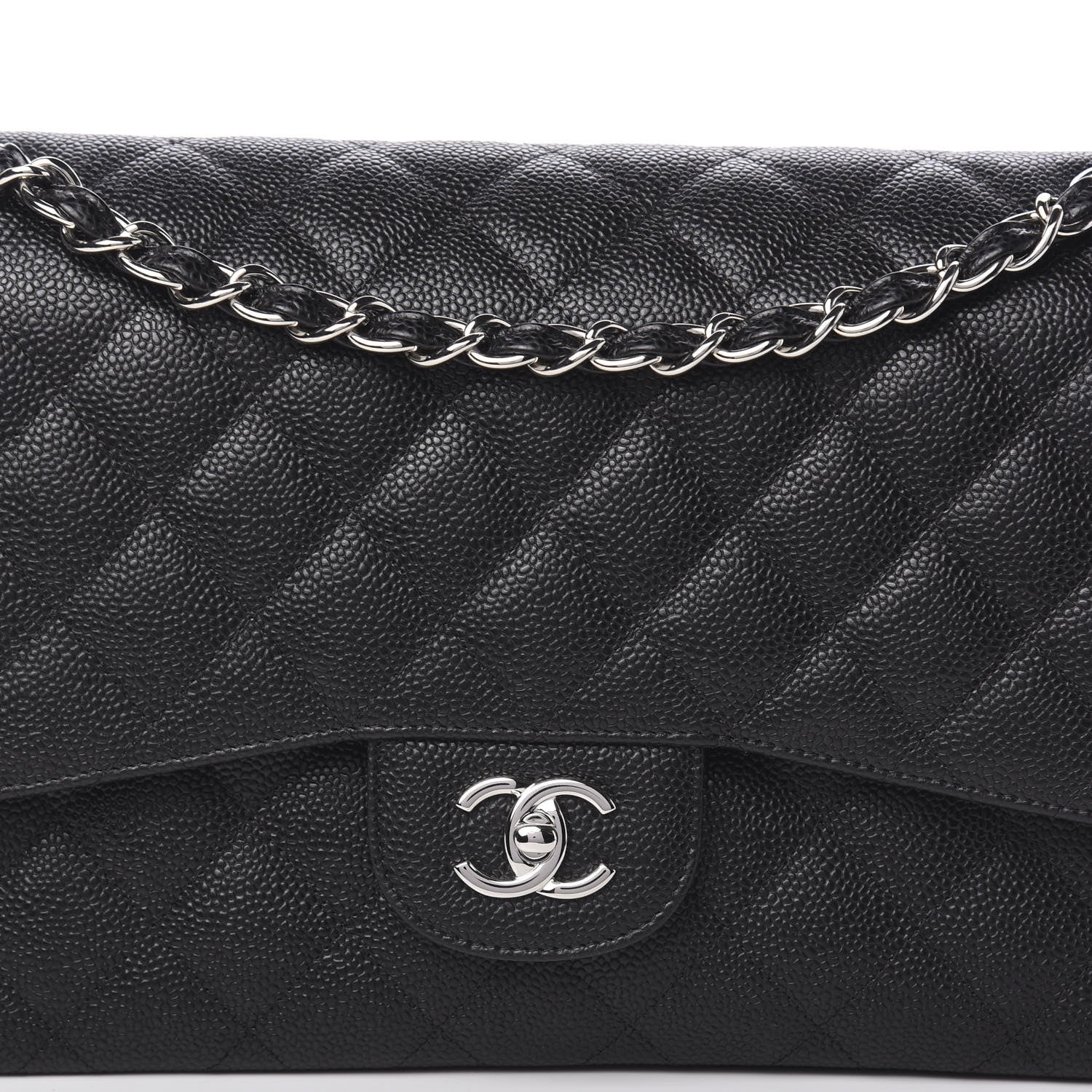 Chanel Caviar Quilted Jumbo Double Flap Black 11 of 11