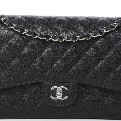 Chanel Caviar Quilted Jumbo Double Flap Black 11 of 11