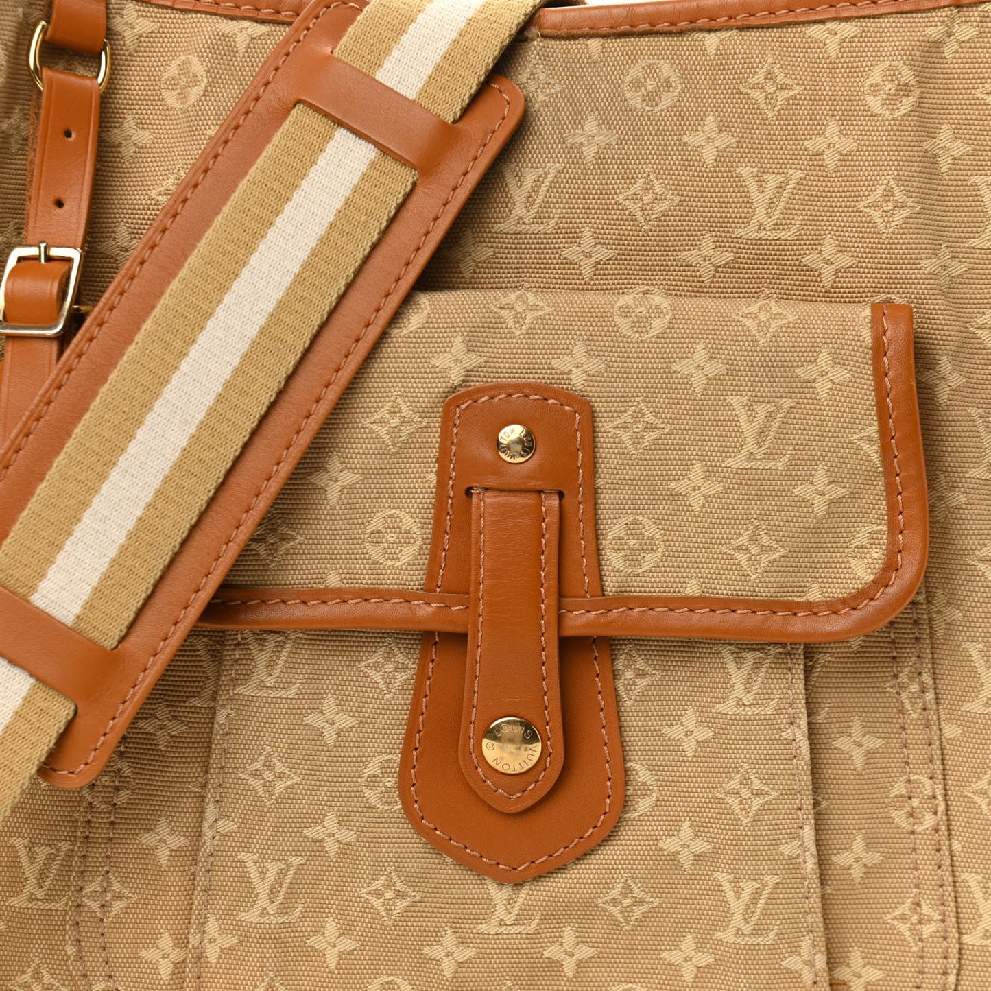 Mini Monogram Besace Mary Kate Beige