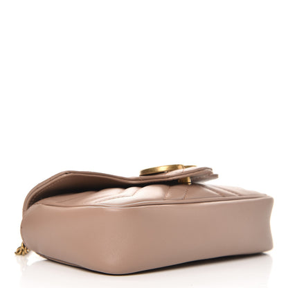 Gucci Calfskin Matelasse Super Mini GG Marmont Shoulder Bag Porcelain Rose 4 of 7
