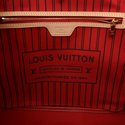 Louis Vuitton Monogram Inside Out Neverfull Bandouliere MM Sari Red 7 of 10