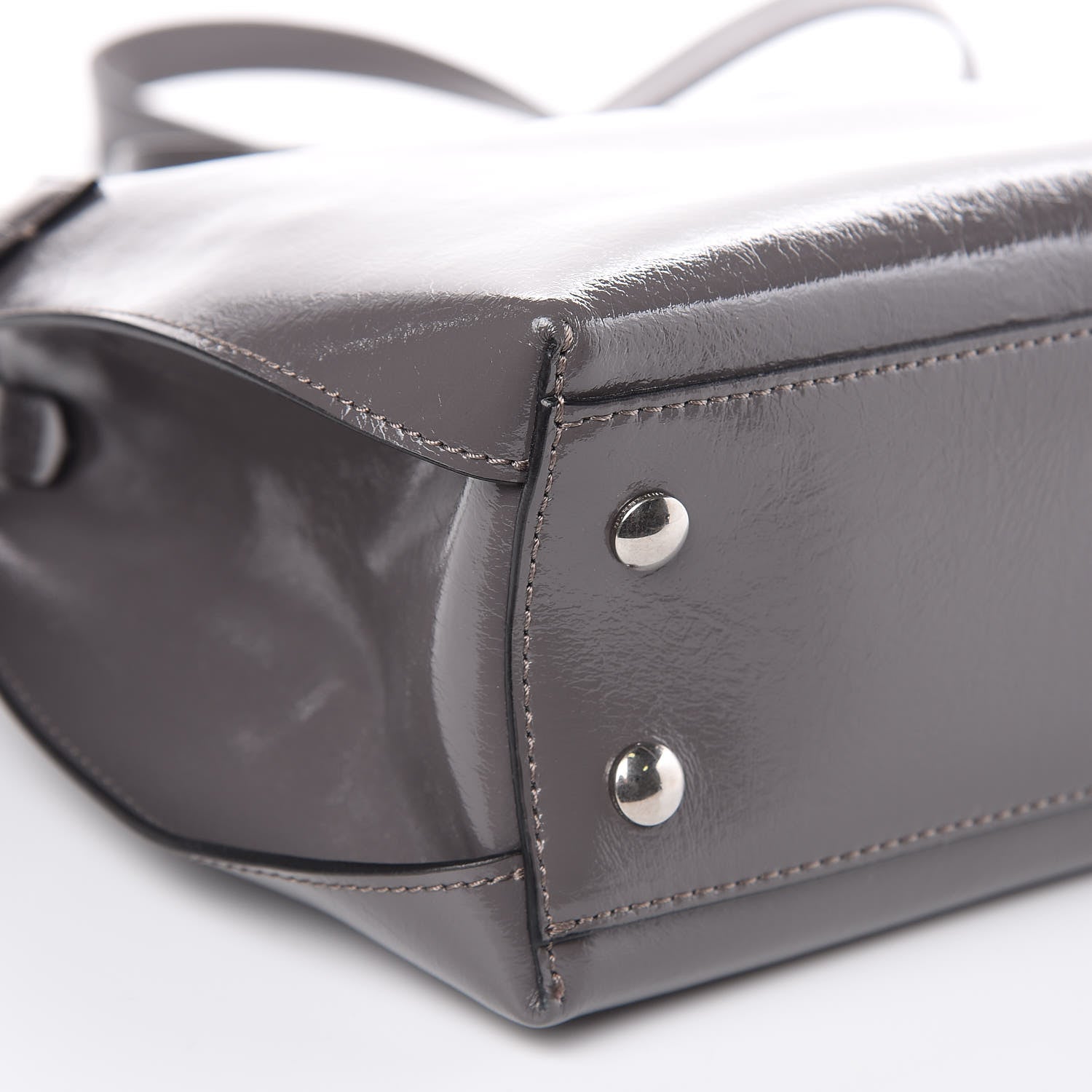 Burberry Soft Calfskin Small Banner Tote Sepia Grey 8 of 9
