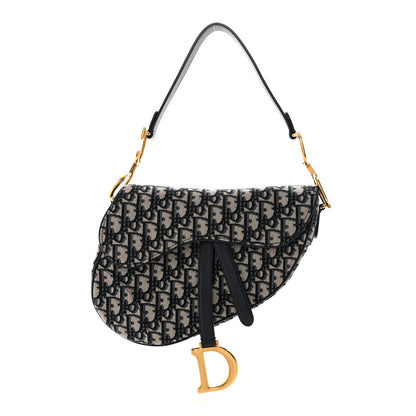 Christian Dior Oblique Saddle Bag Blue 1 of 14