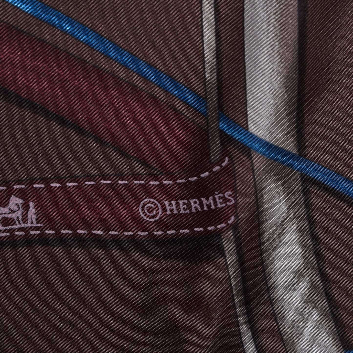 Silk Attrape Tes Reves Scarf 90 Chocolat Ardoise Taupe