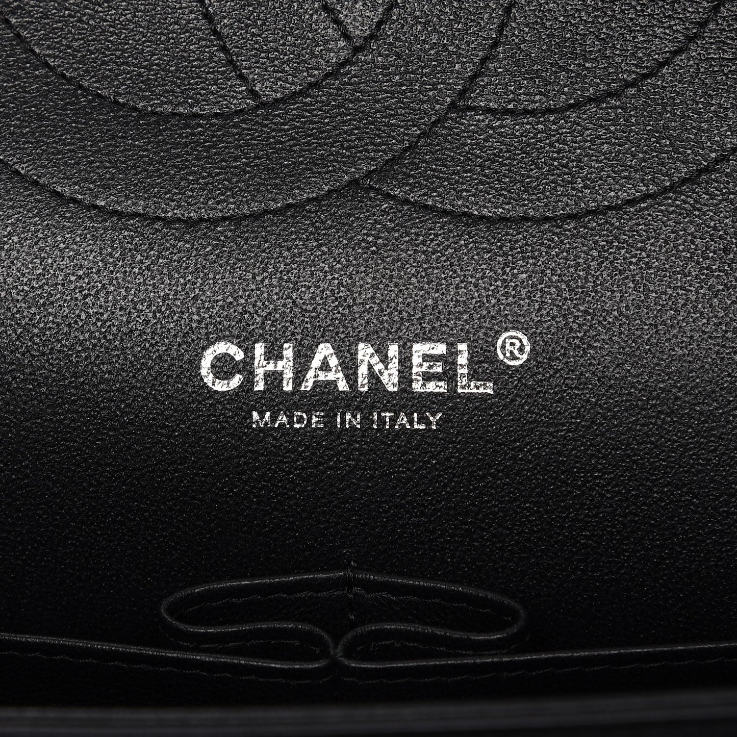 Crumpled Calfskin Quilted Jumbo Double Flap So Black