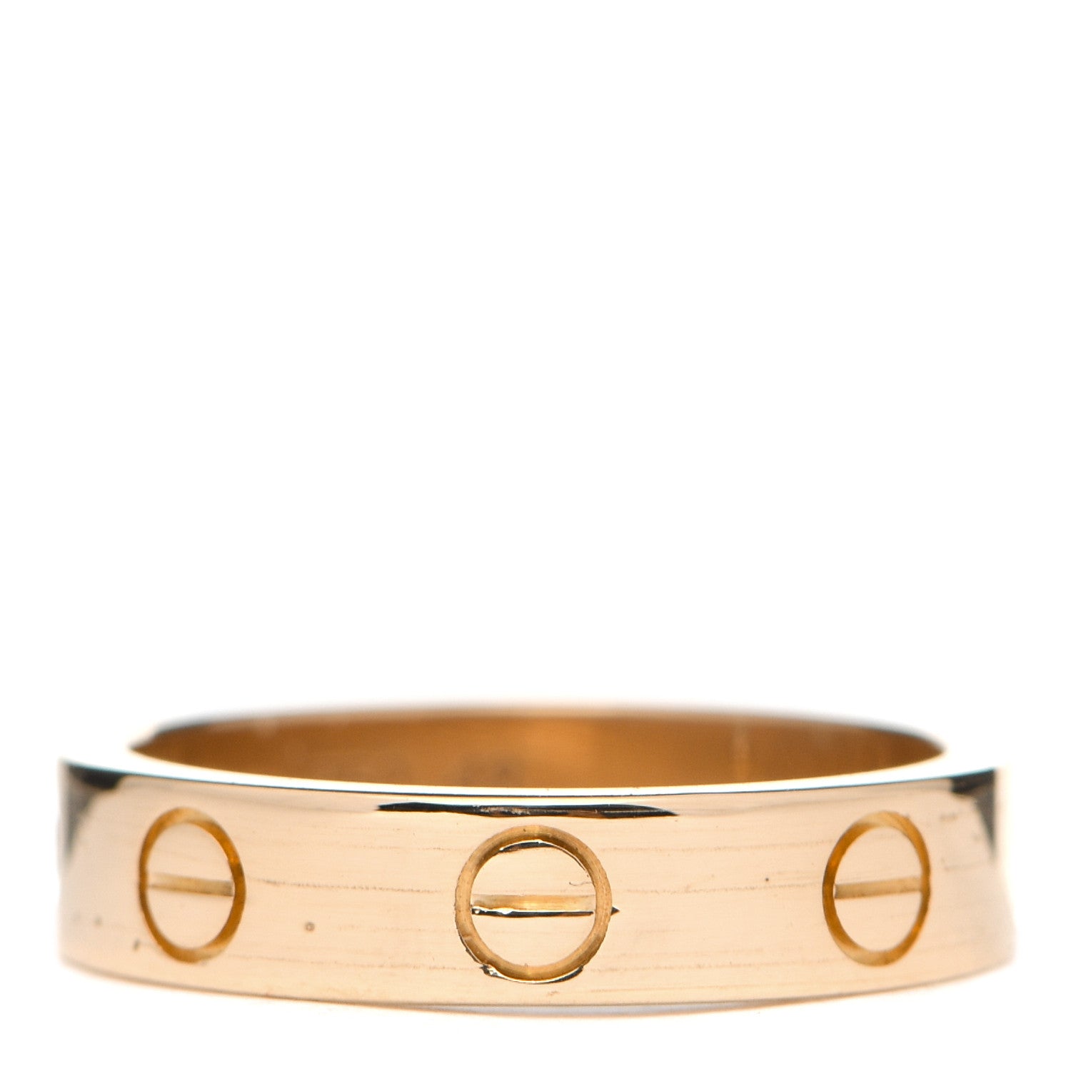 Cartier 18K Pink Gold Diamond 4mm LOVE Wedding Band Ring 48 4.5 3 of 4