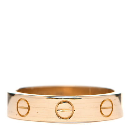 Cartier 18K Pink Gold Diamond 4mm LOVE Wedding Band Ring 48 4.5 3 of 4