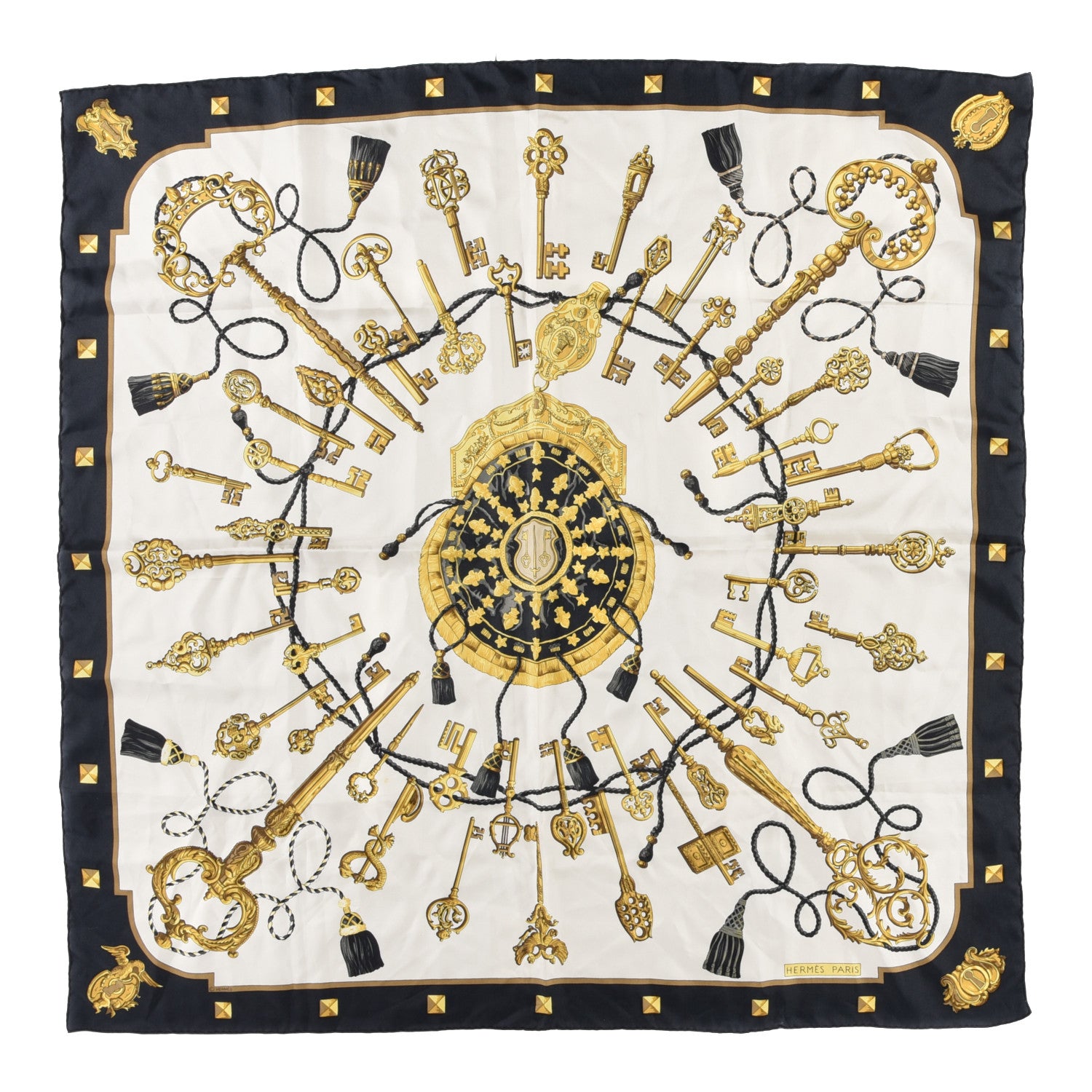 Hermes Silk Keys Les Cles Scarf 90 1 of 3