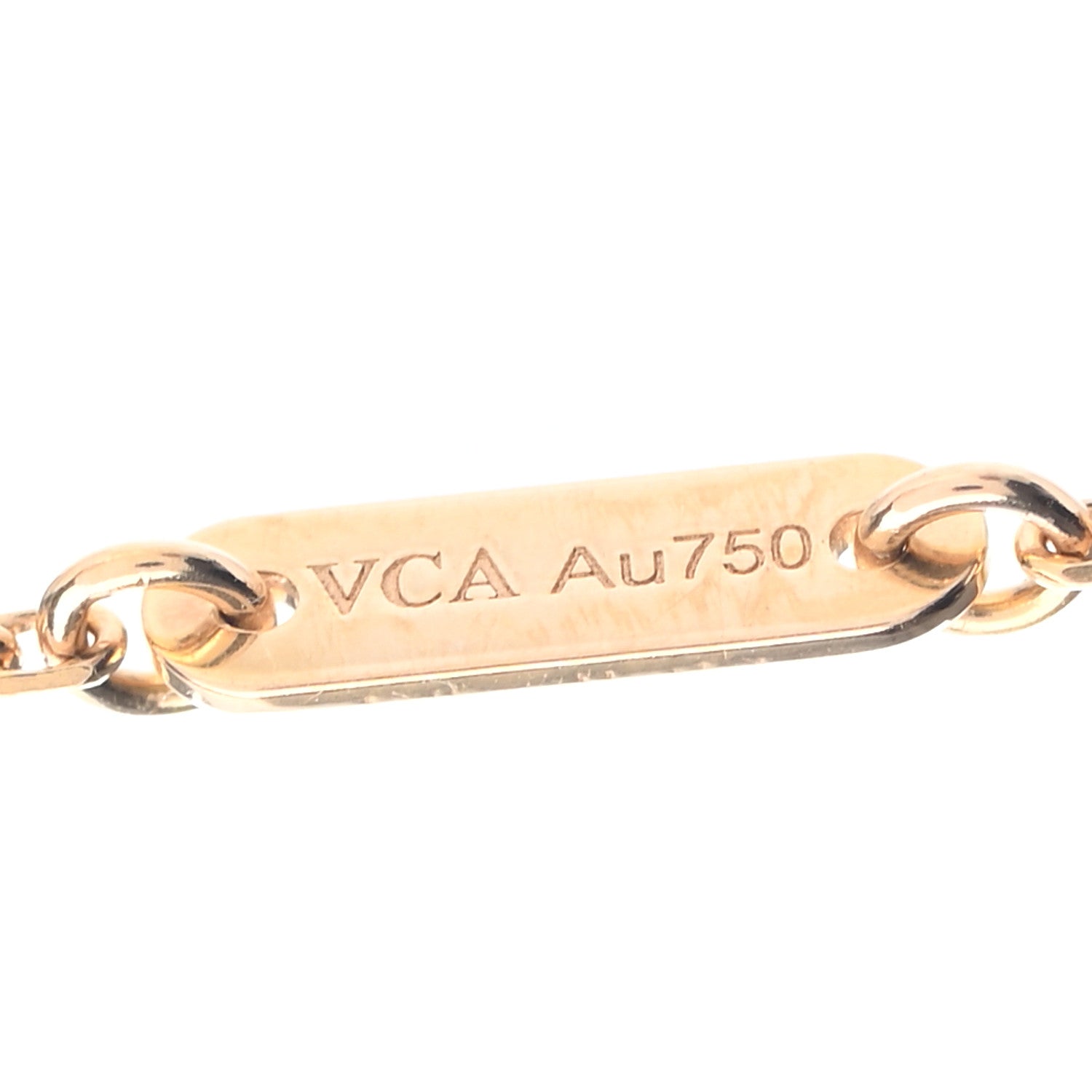 Van Cleef & Arpels 18K Yellow Gold Mother of Pearl Sweet Alhambra Pendant Necklace 4 of 6