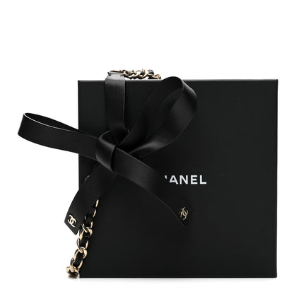 Chanel Lambskin Chain CC Bow Belt S Black 3 of 3