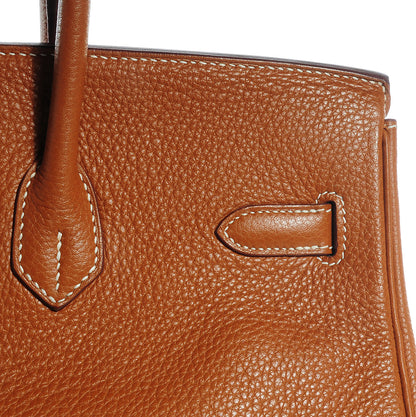 Hermes Taurillon Clemence Birkin 35 Gold 19 of 23