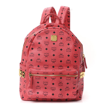 MCM Visetos Medium Side Studs Stark Backpack Corail 1 of 9