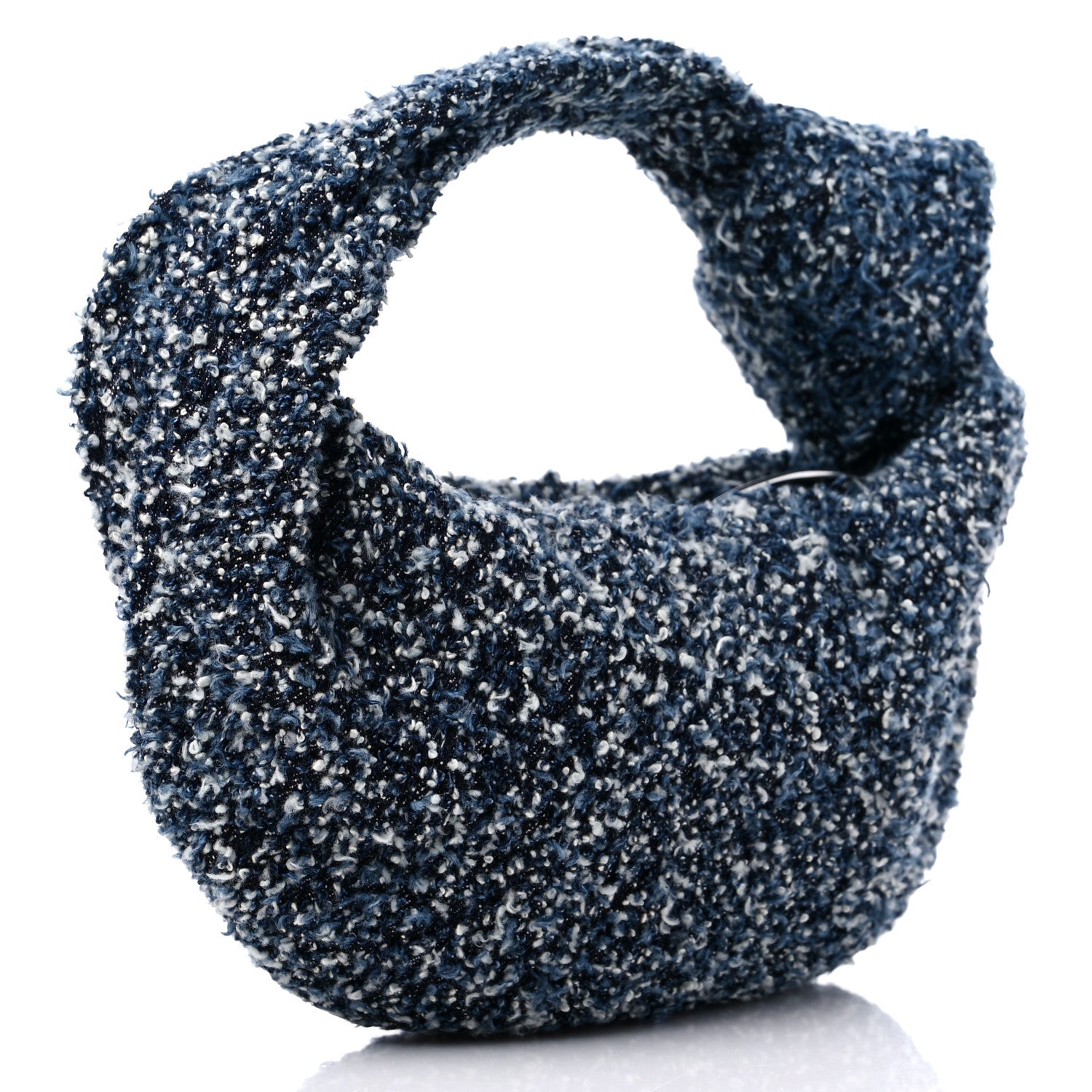 Bottega Veneta Denim Boucle Mini Jodie Indigo Silver 3 of 8