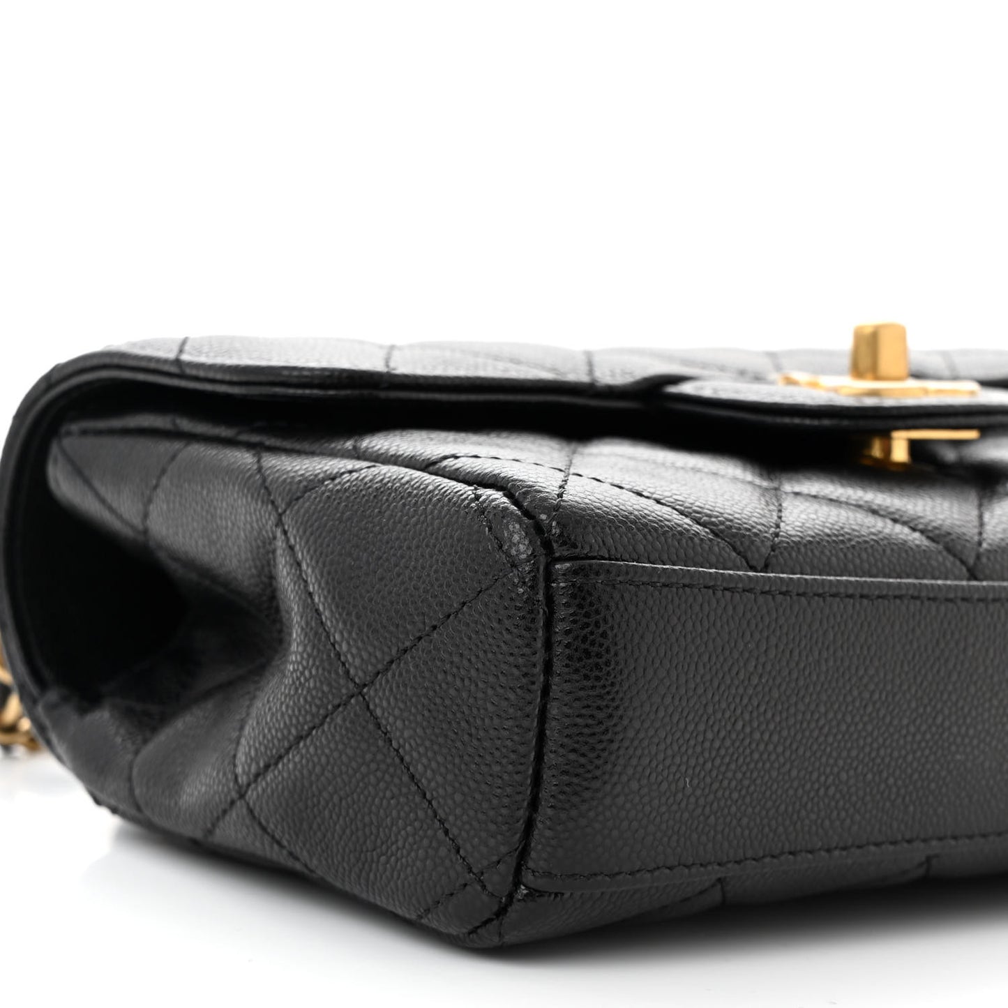 Caviar Quilted Mini Flap Black