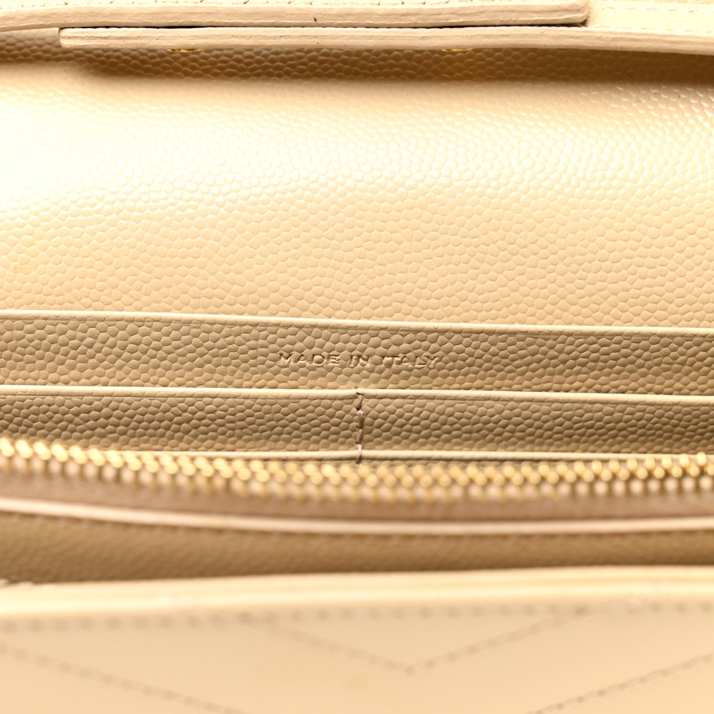 Grain De Poudre Matelasse Chevron Monogram Chain Wallet Nude Powder