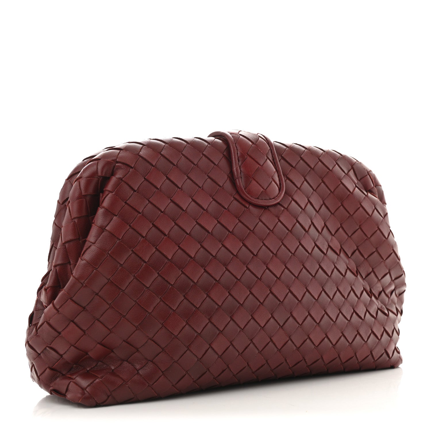 Bottega Veneta Nappa Intrecciato The Lauren 1980 Clutch Gigolo Red 3 of 9