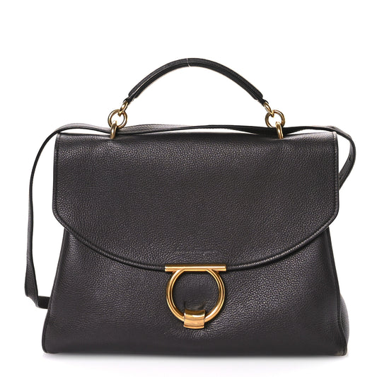 Calfskin Medium Margot Top Handle Satchel Flannel