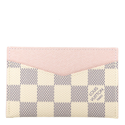 Louis Vuitton Damier Azur Daily Card Holder Rose Ballerine 1 of 8