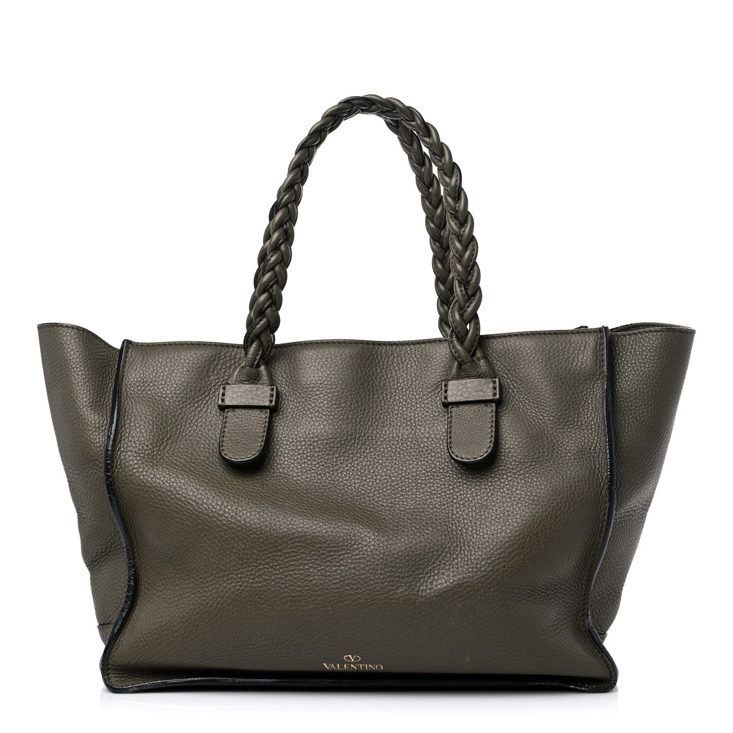 Grained Calfskin To Be Cool Tote Khaki