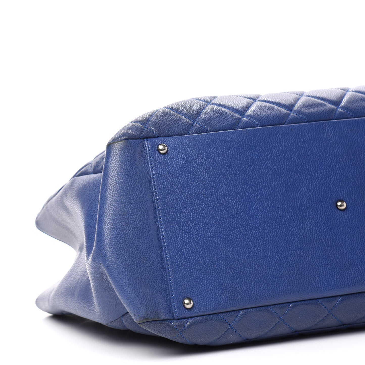 Caviar Quilted XXL Grand Shopping Tote GST Navy Blue