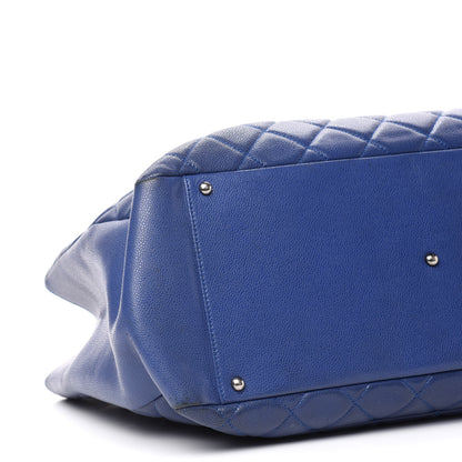 Chanel Caviar Quilted XXL Grand Shopping Tote GST Navy Blue 6 of 11