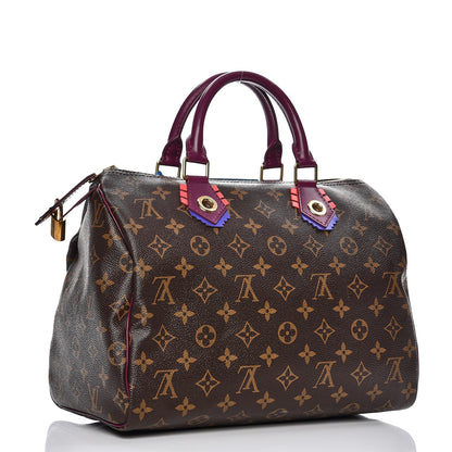 Louis Vuitton Monogram Totem Speedy 30 Magenta 3 of 8