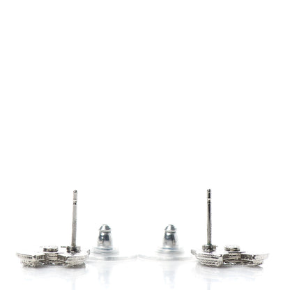 Chanel Crystal CC Earrings Silver 3 of 5